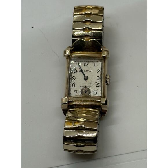 Bulova Hand Wind Wrist Watch 10K Gold Filled VTG 1965 With Second Hand - Picture 10 of 14